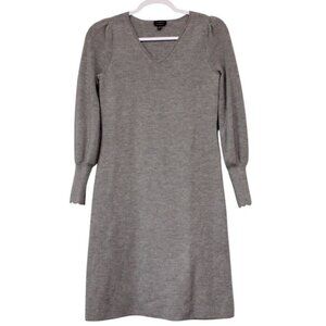 Talbots Sweater Dress XS Pure Merino Wool Knit Long Sleeve Stretch Minimalist